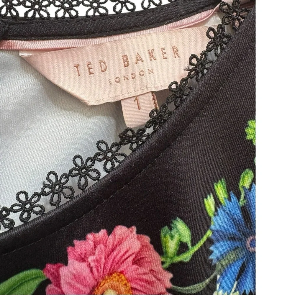 Ted Baker Daissie Florence Trim Skater Dress Size 1 US 4 - Picture 8 of 9